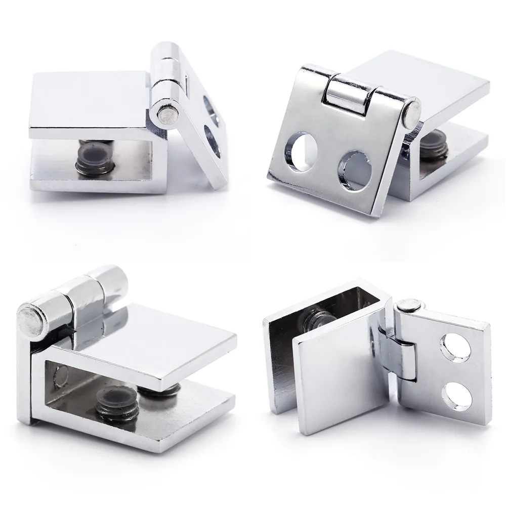 

Double Clamp Cabinet Door Hinges Home Bathroom Glass shelves Tools Hardware