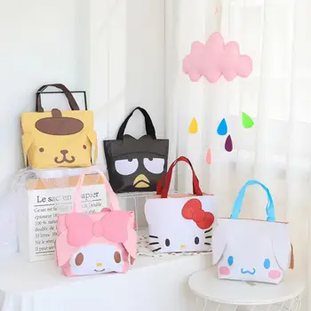 

Hello Kitty My Melody Cinnamoroll PomPomPurin BadBadtz-maru Tote Handbag Shopping Bag Cartoon Student Lunch Bag for Children