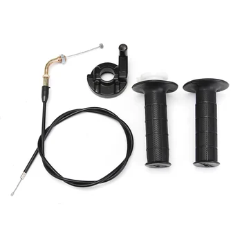 

22mm7/8in Twist Throttle Handlebar Grips With Cable 50cc 125cc 150 250 Dirt Bike Quad ATV Pit Trail