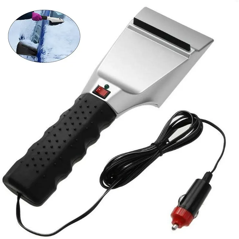 Electric Car Ice Scraper Windshield Ice Breaker Quick Clean Glass Brush