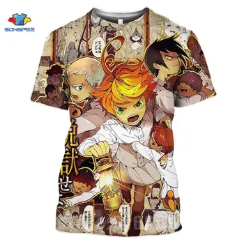 

Hot Sale The Promised Neverland Shirt 3D Print Oversized Comic Tshirts Cosplay Costume Men's T-shirts Women Anime Graphic TShirt