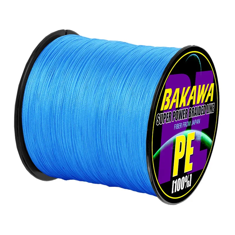 Бренд BAKAWA, 4 нити, 300 м, плетеная леска, многоцветная, супер мощная, японская, мультифиламентная, PE, плетеная леска, морская/Пресноводная - Цвет: 4 Braid BLUE  300M