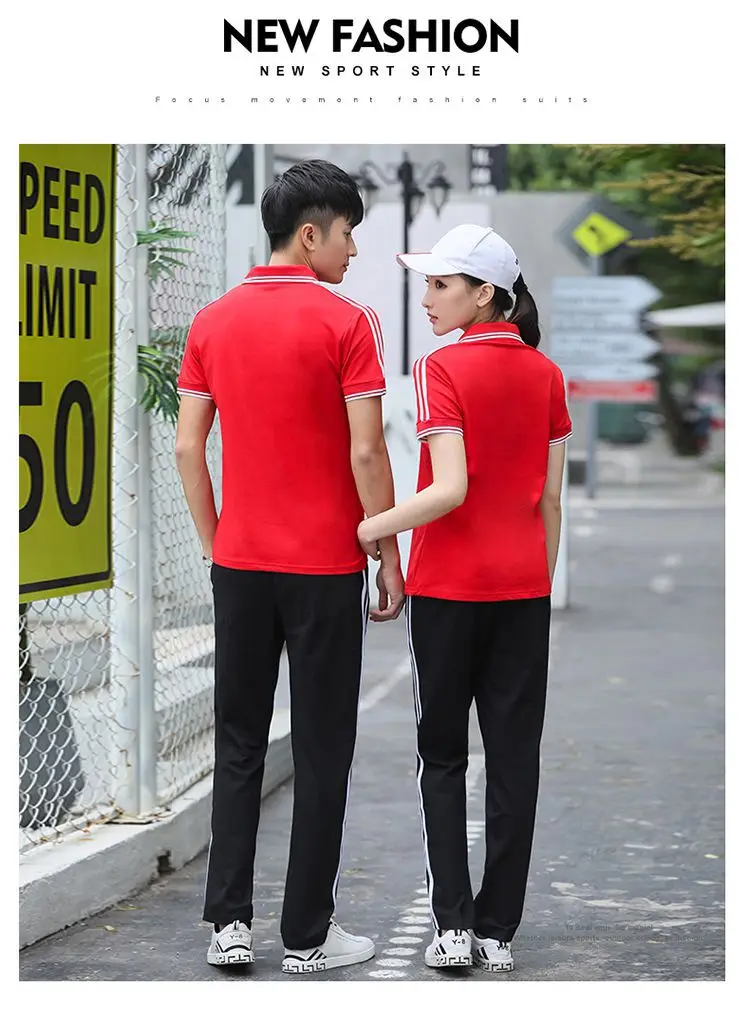 Summer Couples Sports Set Large Size Men's Running Clothing Women's Casual Clothing MEN'S Short Sleeve Shorts Breathable Thin Tr