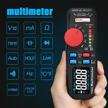 

ADM92CL PRO 6000 Counts Multimeter Digital True RMS Multimeter Auto-Range Voltage Temp Diode Continuity Tester TN88