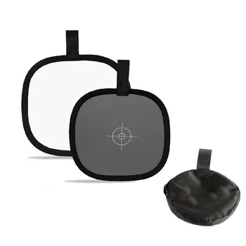 

30cm Collapsible Focusing Plate Foldable Gray Card Reflector Balance Double Face Focusing Board With Carry Bag