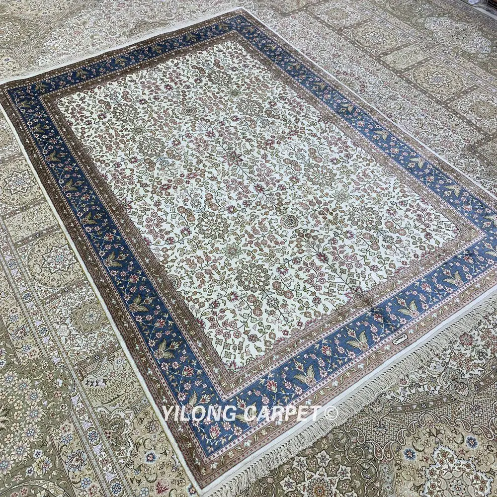 Yilong 4,5 'x6. 5' турецкий Шелковый ковер для гостиной Восточный ковер(HF314B