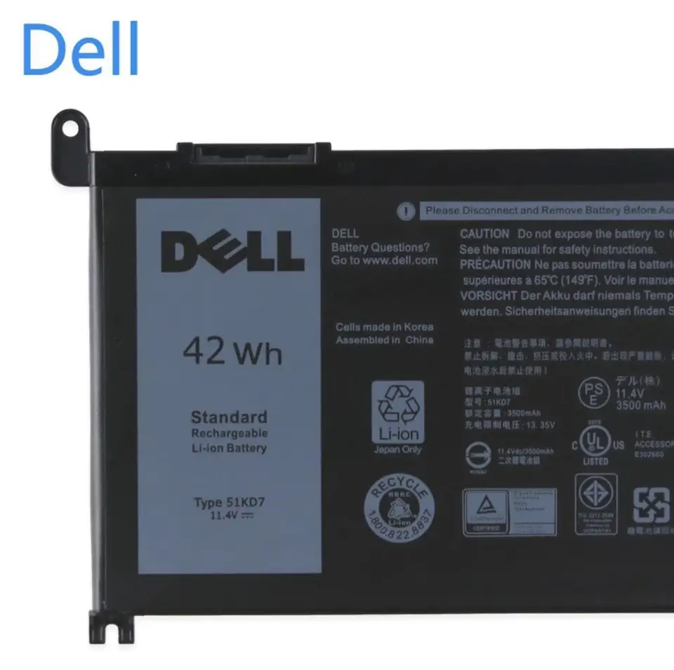 Dell Original New Replacement Laptop Battery For Dell Chromebook 11 3180 31 51kd7 11 4v 42wh Laptop Batteries Aliexpress