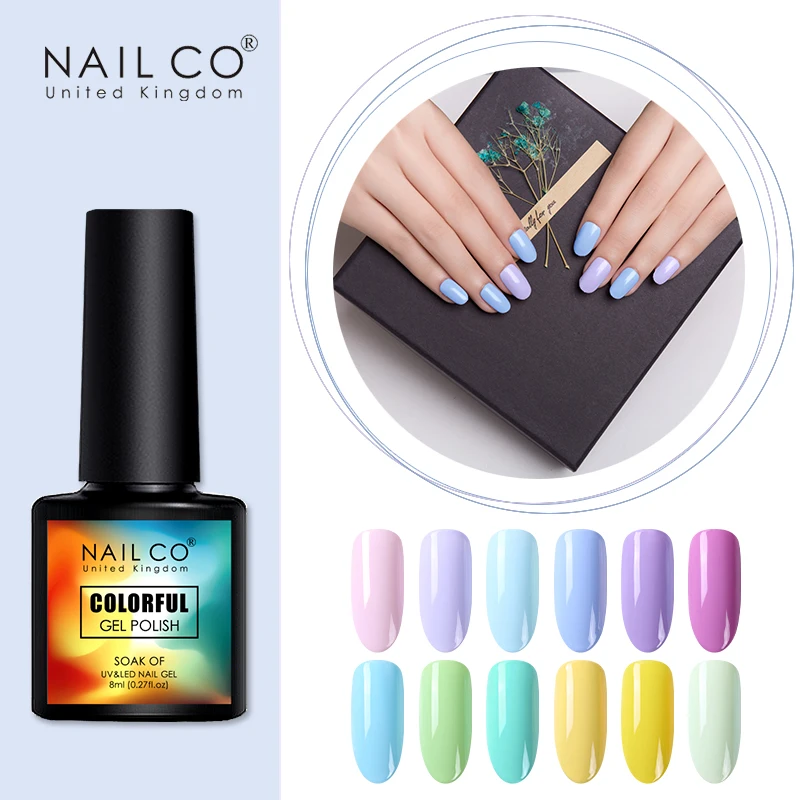 NAILCO Гибридный Гель лак для ногтей 130 цветов 8 мл|Гель ногтей| |