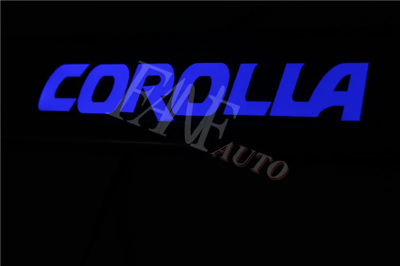 Нержавеющая сталь Led порога Накладка защита Накладка для Corolla 2003 2007
