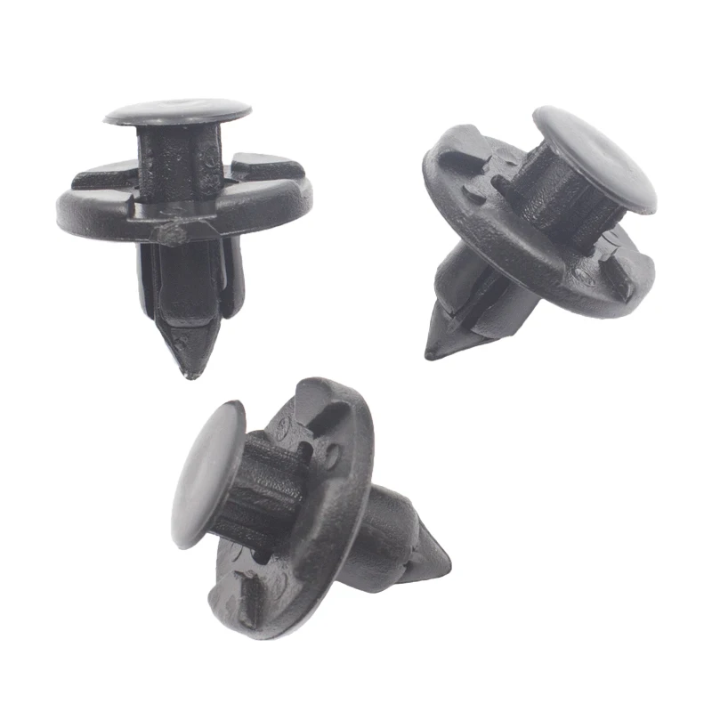 

100pcs Fender Bumper Push-Type Retainer Rivet Car Fastener for Nissan Infiniti 01553-09321 8mm hole Plastic Retaining Clip