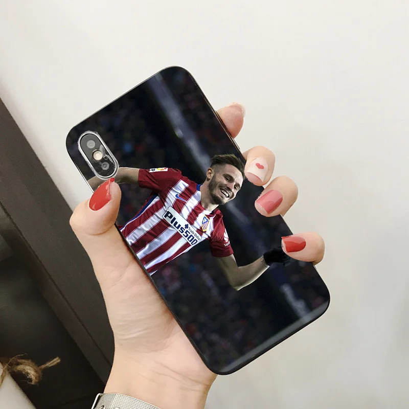 Чехол для телефона Saul для iphone, чехол Atletico Madrid FC DIY, черный мягкий чехол из ТПУ для iphone 11Pro X XR XS MAX 7 8 7plus 6 6S 5S SE 5