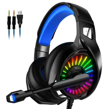 

RGB Computer Headset Headset Gaming Game Listening Voice Debate Wired Headset Desktop Notebook with Microphone