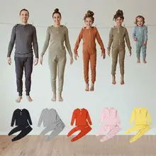 2 шт./компл. для малышей Детская ночная рубашка для детей, для девочек и мальчиков детские Повседневное; одежда для сна; халат; одежда для сна домашний утепленная Пижама наборы осенней одежды