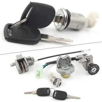

Motorcycle Ignition Switch Fuel Gas Cap Cover Lock Set For Chinese Scooter GY6 49cc 50cc