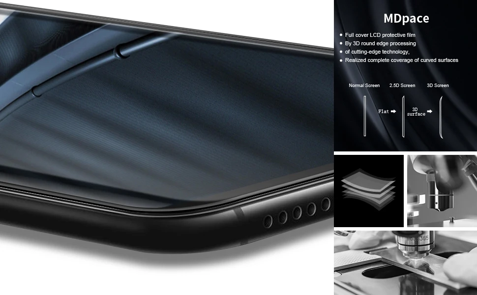 10 шт. новейший протектор экрана для Apple iPhone 8/8 Plus Закаленное стекло пленка 9H Высокая твердость [Lastest изогнутый край]