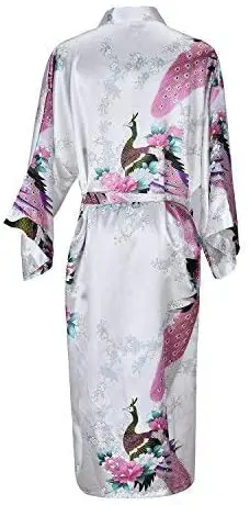 Robe de mariée en Satin de soie pour demoiselle d'honneur, peignoir Floral, Kimono court, Robe de nuit, Robe de bain, à la mode, pour femmes