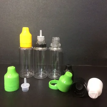 

200pcs 5ml 10ml 15ml 20m PET Empty Liquid Bottle Childproof Temper Evident Cap E juice Vape Dropper bottle e-liquid bottle YZHJ