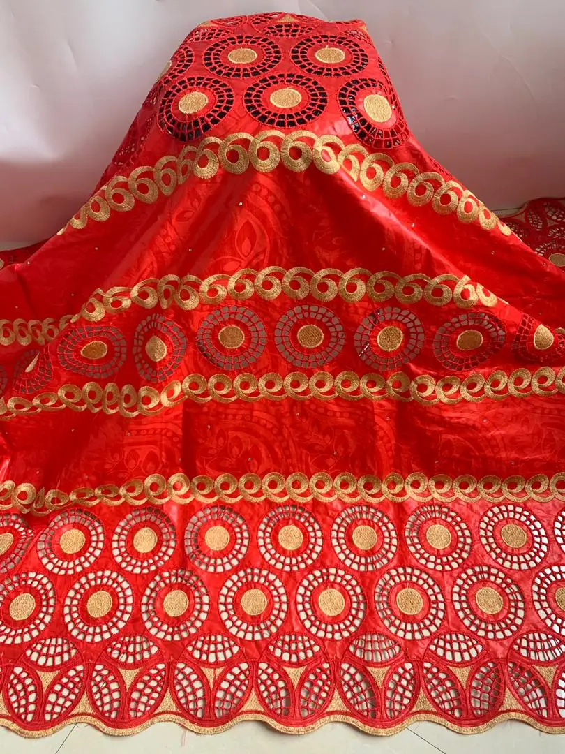 5yards african bazin riche fabric cotton dry brode lace nigerian guinea brocade high quality | Дом и сад