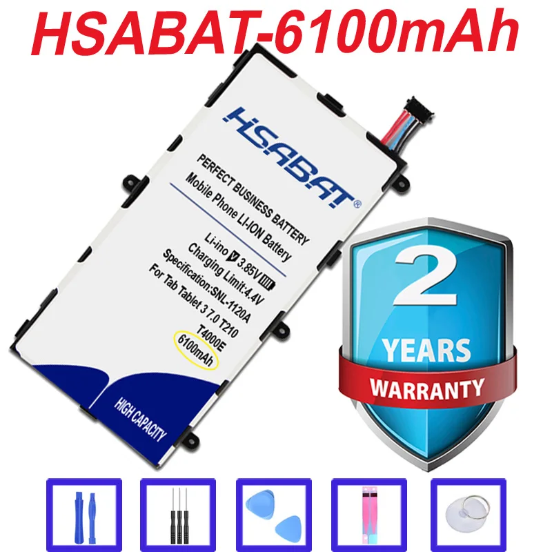 HSABAT Топ бренд 100% новый 6100mAh T4000E аккумулятор для Samsung Galaxy Tab 3 7 0 ''SM-T210 T211 T215 T217 T2105
