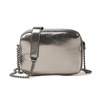 

Fashion Women PU Flap Handbag Square Chain Evening Bag