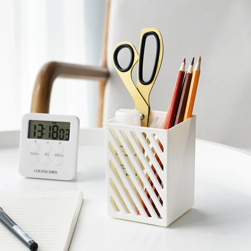

Desktop Storage Box Pen Holder Multifunctional Wall-mounted Remote Control Stationery Cosmetic Brush Storage Basket For Home