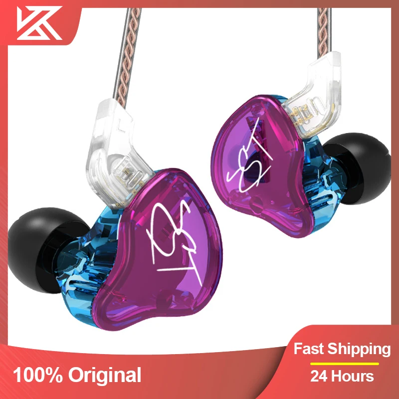 Kzst pro xインイヤーイヤホン,ハイブリッドヘッドセット,Hi-Fi