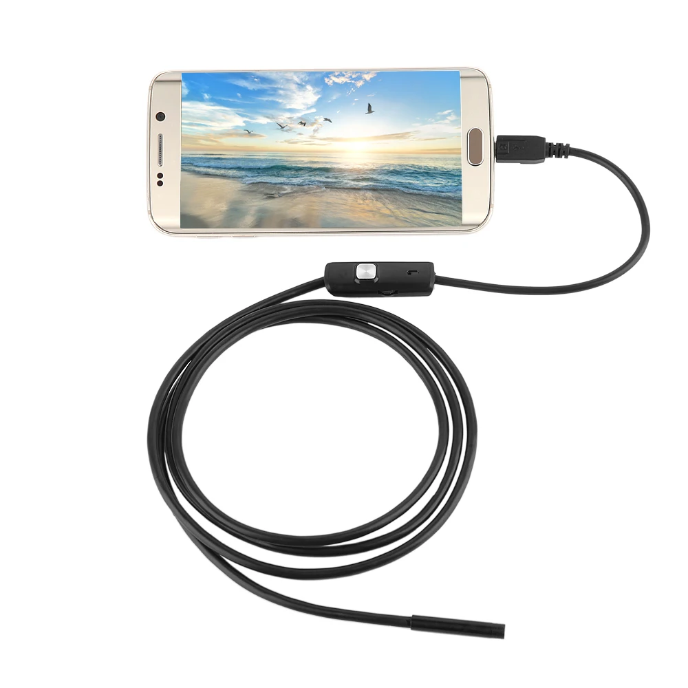 AN98B телефон эндоскоп 5,5 мм 5 м кабель 640*480 HD USB Водонепроницаемый эндоскоп, бороскоп для исследований камера для Android мобильного телефона ПК