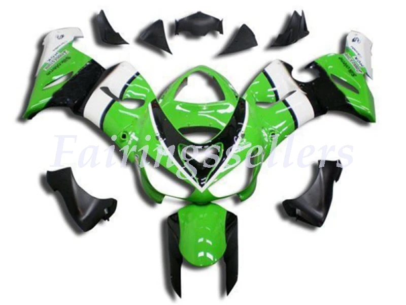 OEM Quality Injection Mold Motorcycle New ABS Fairings kits Fit For kawasaki Ninja ZX-6R ZX6R 636 2005 2006 05 06 Green - Цвет: Green White