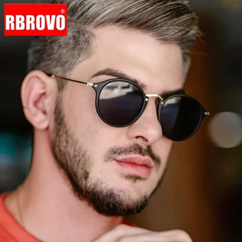 

RBROVO Metal Retro Sunglasses Men 2020 Brand Designer Eyeglasses for Men/Women Vintage Glasses Men Luxury Oculos De Sol Feminino