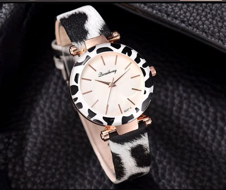 Новые модные женские часы Montre Femme кожаная с леопардовым принтом аналоговые кварцевые часы женские наручные часы Reloj Mujer Zegarek Damski