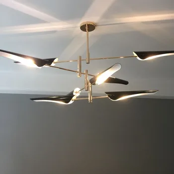 

Nordic post-modern aircraft chandelier simple home fashion style living room lamp creative restaurant bedroom rotating lamps