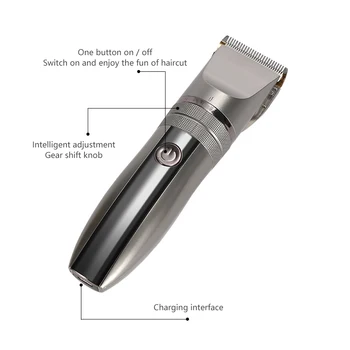 

boxin Rechargeable Hair Clipper Baby Adult Special Ceramic Cutter Head Electric Hair Trimmers Mute Hair Shaver Fader