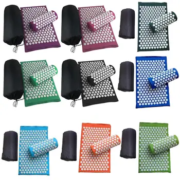 

Massager Cushions Lotus Acupressure Mats Pillow Yoga Mats Relieve Back Pain Spike Mat Head Neck Foot Anti-stress Needle Massager