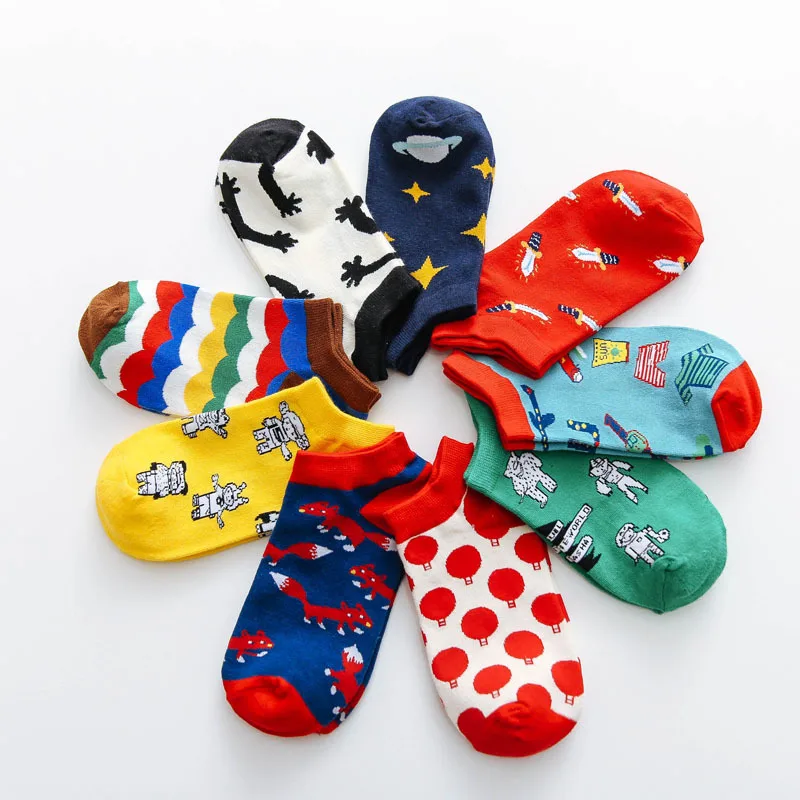 gucci socks women 1 Pair Creative Autumn Winter Men Women Cotton Casual Socks Animals Zebra Stripe Shark Crocodile Socks Happy Funny Classic Socks hue socks