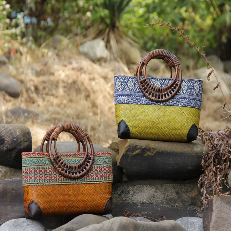 Woven Rattan Handbag