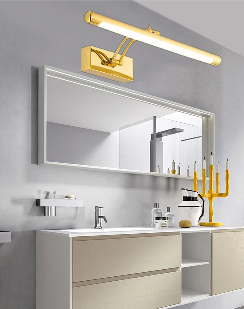 Modern LED Mirror Wall Lamps Waterproof Dimmable 9W 12W Bathroom Toilet Vanity Cosmetic Wall Mounted Lighting Fixtures Sconces wall lights