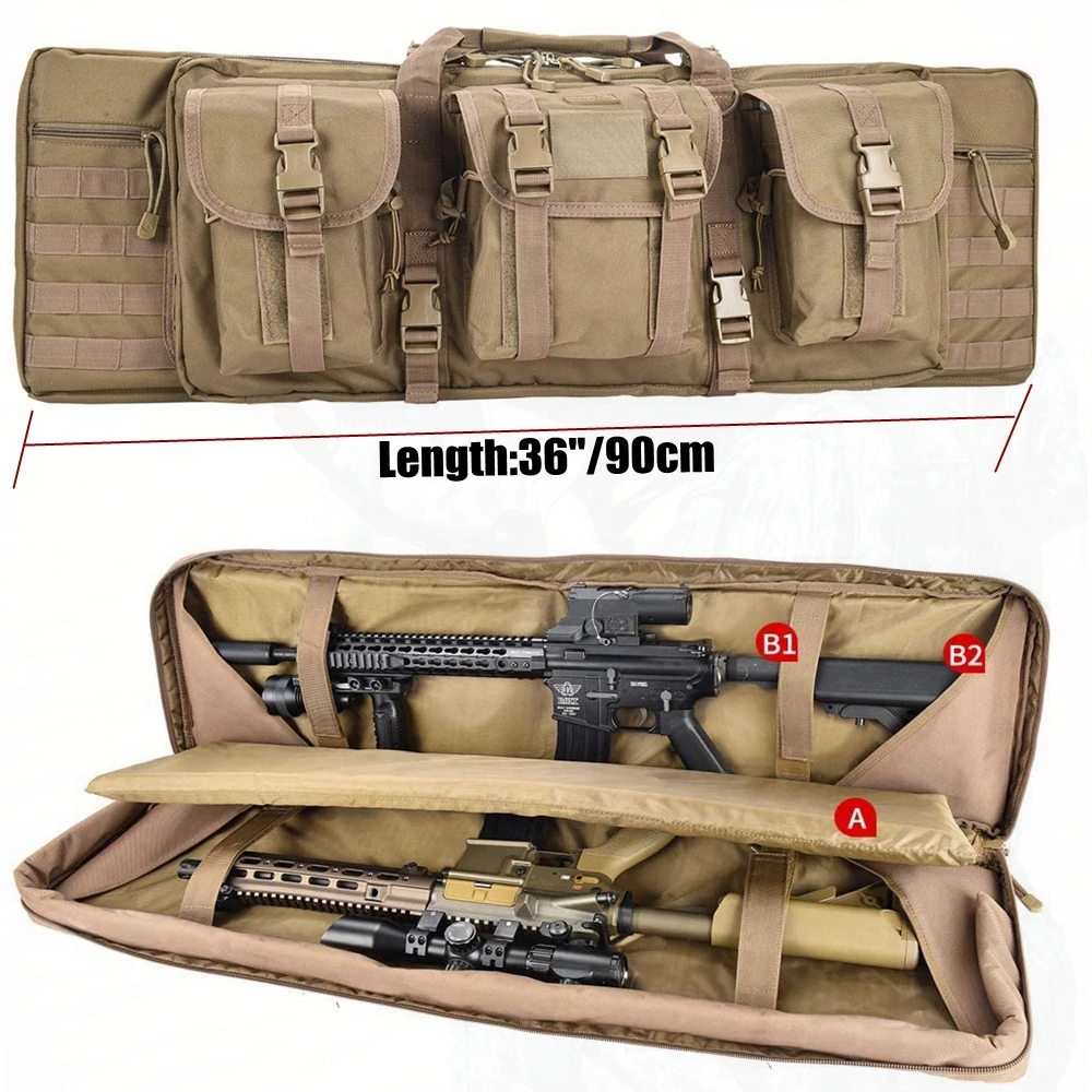 Gun Storage VISM Short Double Rifle Case 28" Tactical Small Rifle Bag