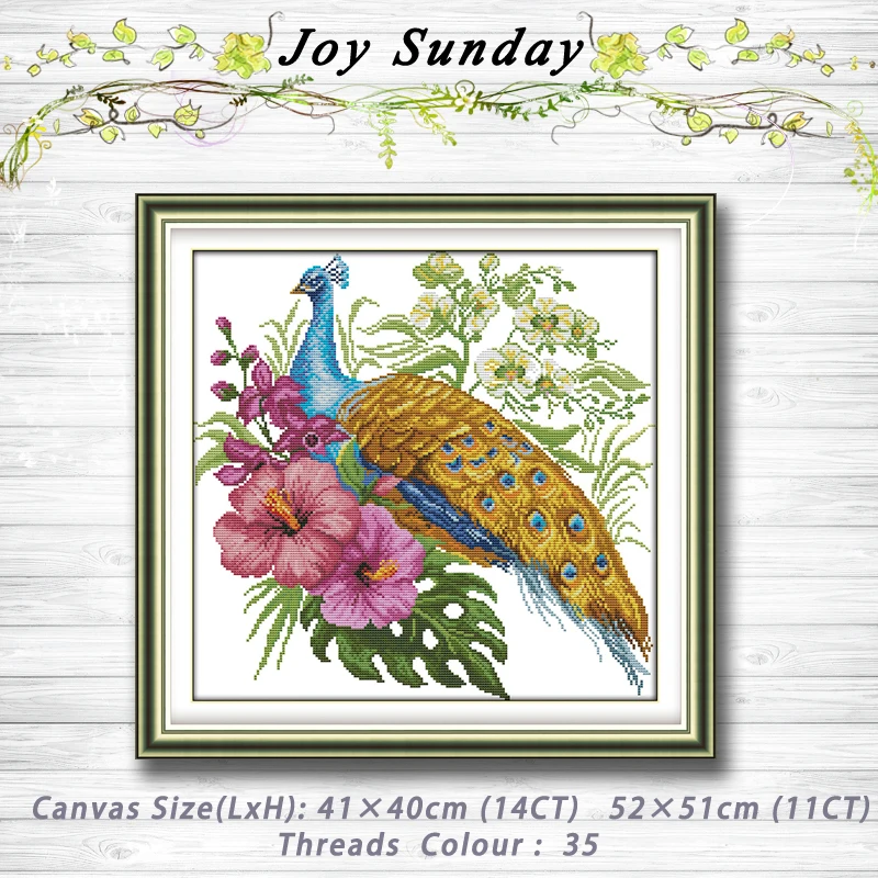 

Peacock flowers decor Patterns Counted Cross Stitch 11CT 14CT Cross Stitch Set Wholesale Cross-stitch Kit Embroidery Needlework
