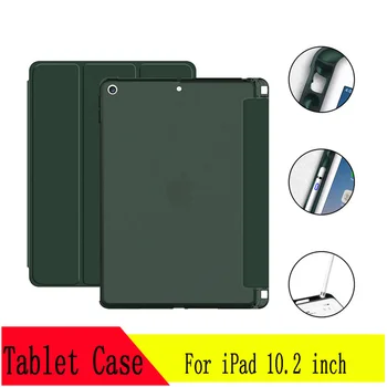 

TPU Soft Tablet Case Cover with Pencil Holder for IPad 10.2 for IPad 7th Generation Tablet Silicone Cover Case Auto Sleep/Wake
