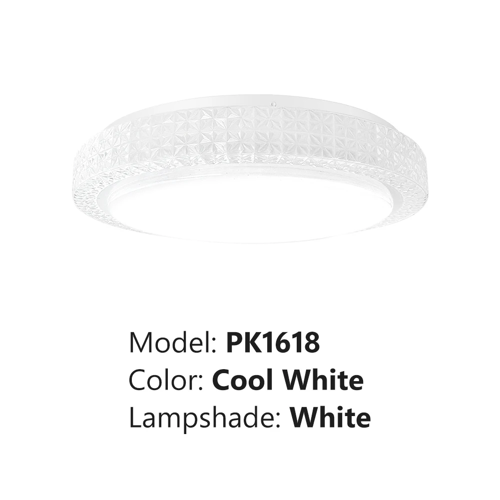 PK1618 12W Светодиодный потолочный светильник с регулируемой яркостью 220 В 12 Вт 18 Вт 24 Вт 36 Вт 72 Вт современный UFO потолочный светильник освещение для поверхностного монтажа приспособление для гостиной ванной комнаты - Цвет корпуса: PK1618 12W