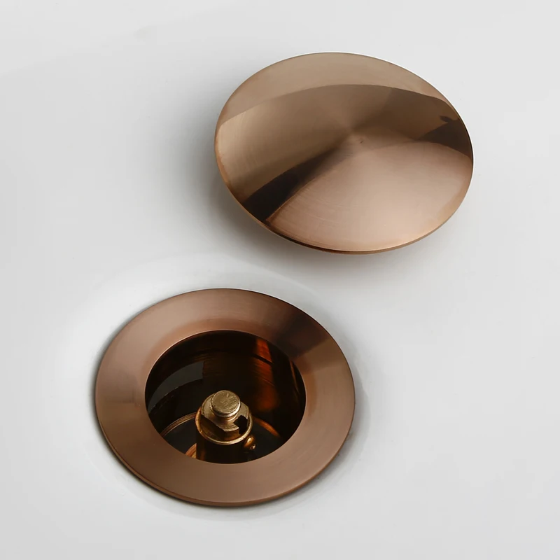 Bathroom Basin Sink Drainer sink drain strainer,basin drain cover Bagnolux Rose Gold Corrosion Resistance Of Round Hole Easy To Clean Brass Bathroom Sink Drainer
