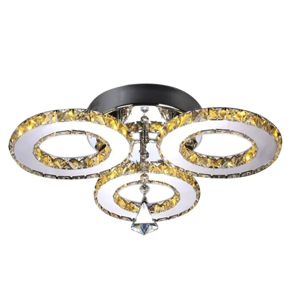 

Led Ceiling Lamp Crystal Chandelier Round Warm Bedroom Living Room Lamp Restaurant Simple Modern Atmosphere Lighting