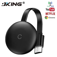 JKING HDMI беспроводной дисплей ресивер 5G WiFi 4K 1080P Мобильный экран литой зеркальный адаптер ключ Chromecast Google толкатель