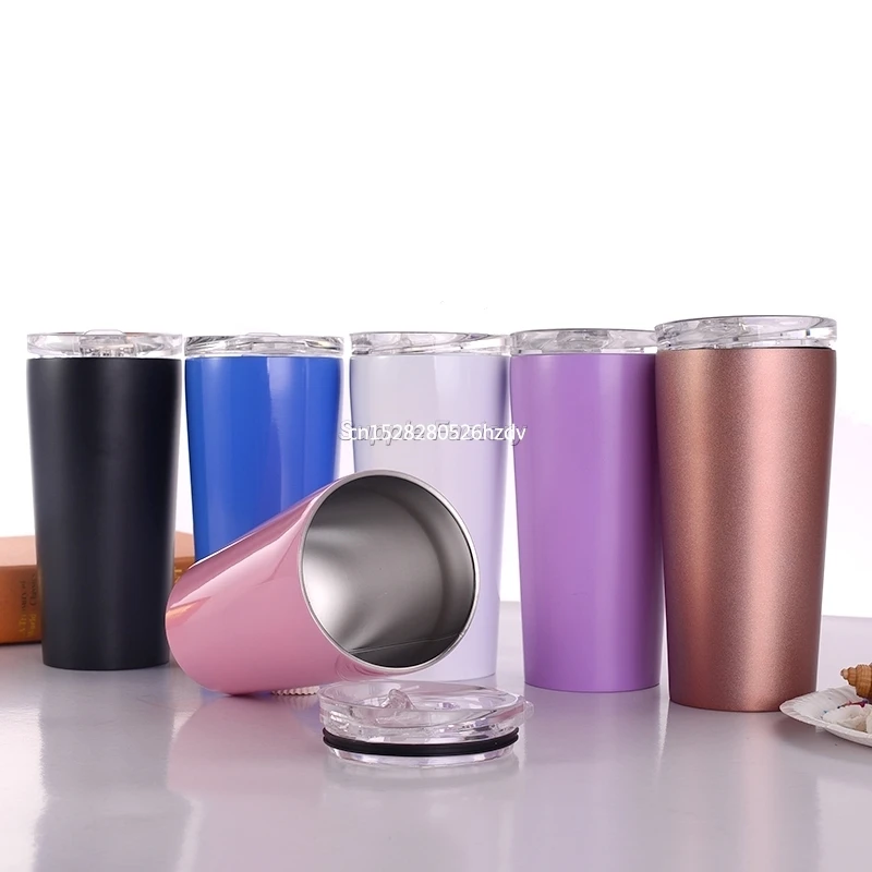 10 шт 16oz тумблер вакуумные чашки крушки термос Нержавеющая сталь Кофе ...