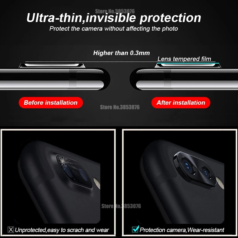 Роскошная Защита объектива камеры для iPhone 7 8 Plus, защитные кольца для камеры, крышка для iPhone 7 8 Plus, защитное металлическое кольцо