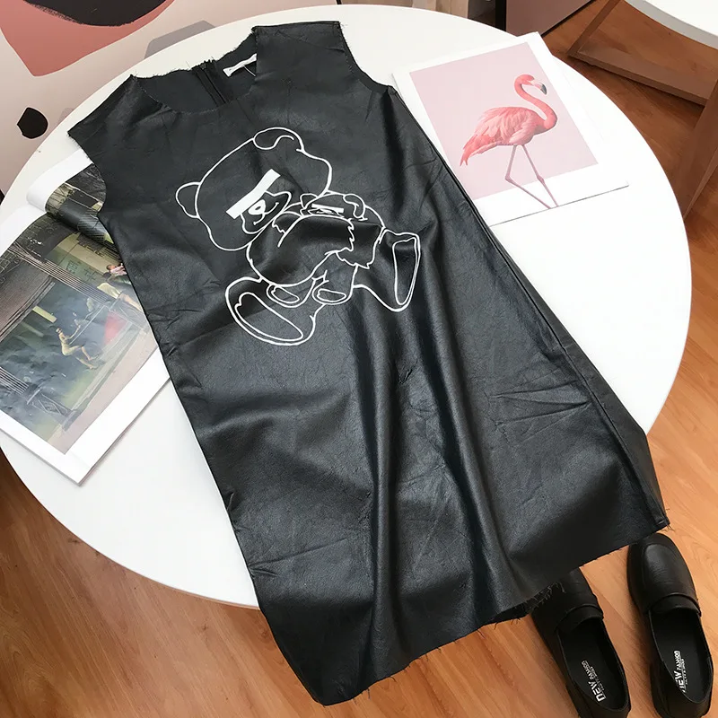 

Stock WOMEN'S Dress Overstock 2019 Korean-style Versatile Loose-Fit Vest Skirt Cartoon yin hua pu Dress 12.7