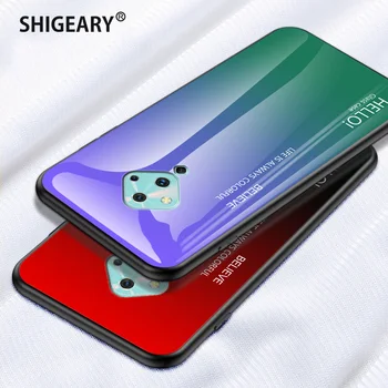 Перейти на Алиэкспресс и купить Чехол VIVO S1 Pro V17 из закаленного стекла, оболочка для Vivo V17 S1Pro SD665 SD675, Оригинальный чехол для телефона с модным рисунком из волокна