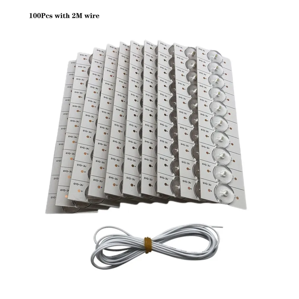 

Практичные оптические линзы 3 в SMD лампы бусины для ремонта 32-65 Φ TV с кабелем 2 м аксессуары для фотолампы