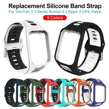 

Silicone Replacement Watchband Wrist Band Strap for TomTom 2 3 SPARK Series Runner 2 3 Serie Golfer 2 Serie Adventurer GPS Watch