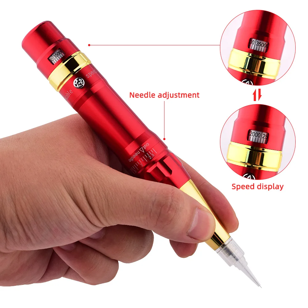  5 Colors Wireless Permanent Makeup Tattoo Machine Microblading Rechargeable Eyebrows Tattoo Pen